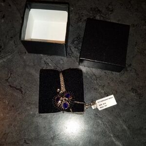 Gorgeous Ladies Sterling Silver Amethyst And Spinel 18 Inch Designer Necklace